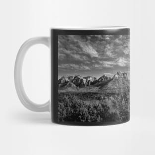 Sedona Arizona Vista In Black And White Mug